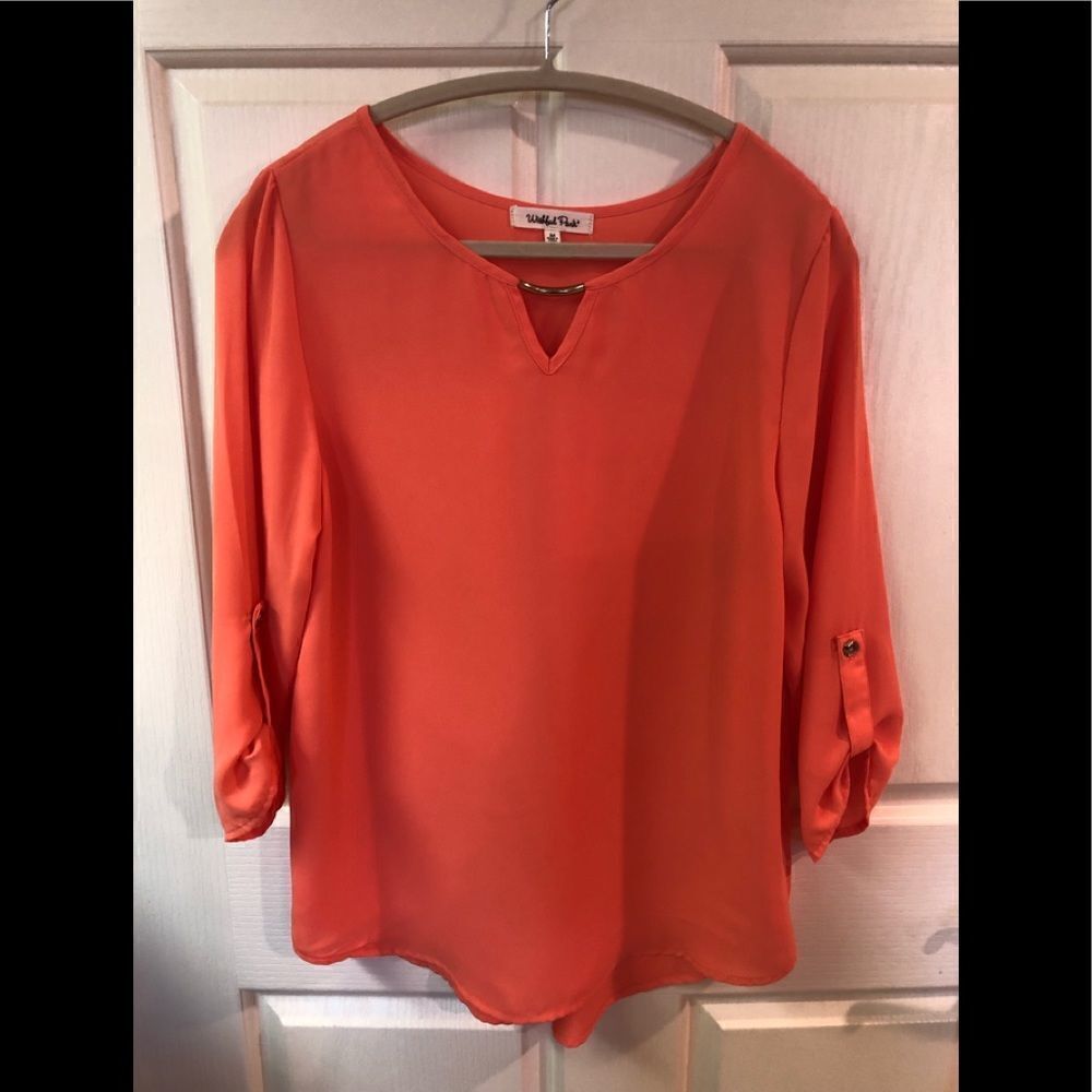 Wishful Park blouse, coral color